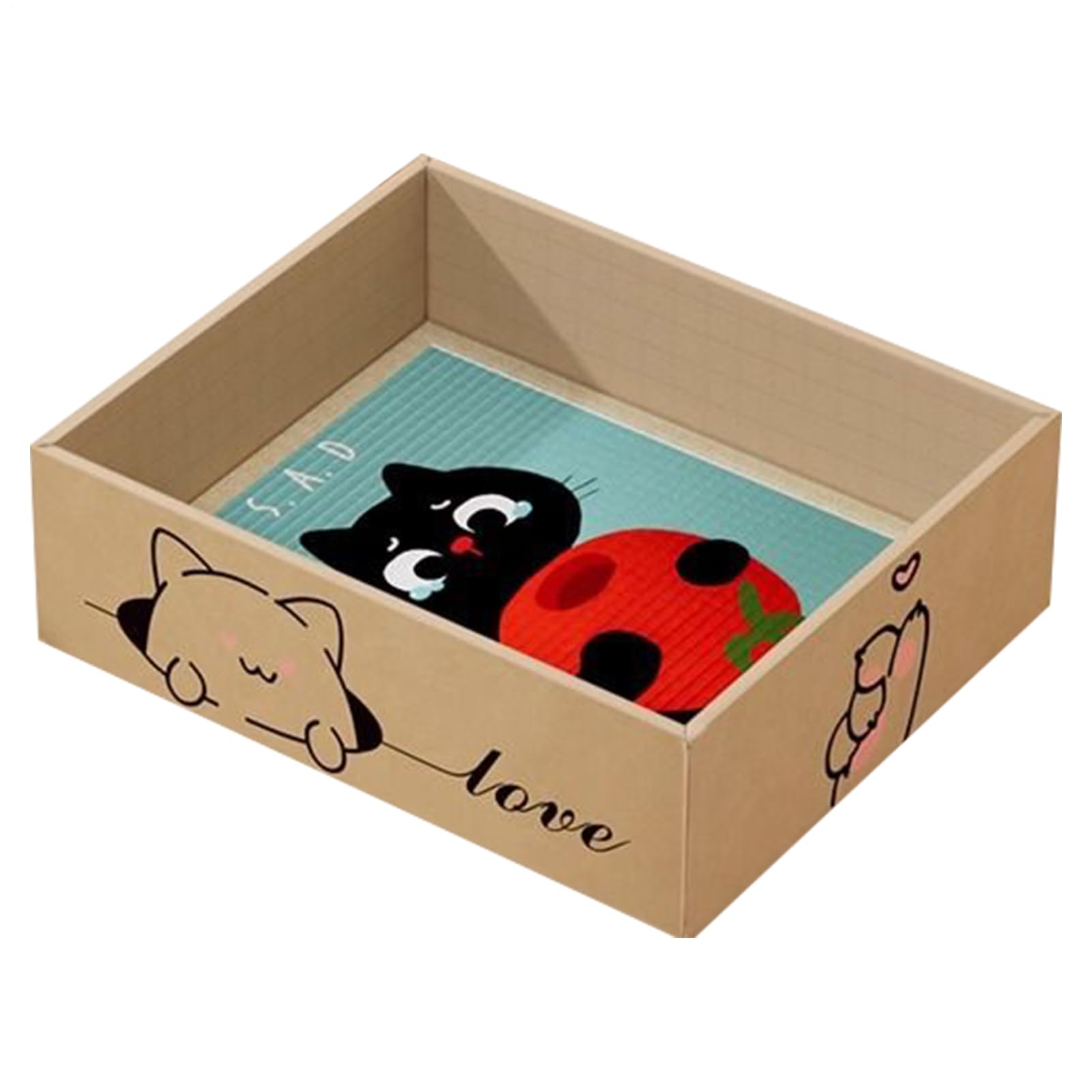 Planche À Griffer pour Chat Griffoir en Carton Ondulé pour Intérieur | Carton Ondulé Griffoir À Griffes Antidérapant Pour Animaux Protection Meubles Maison Extérieur