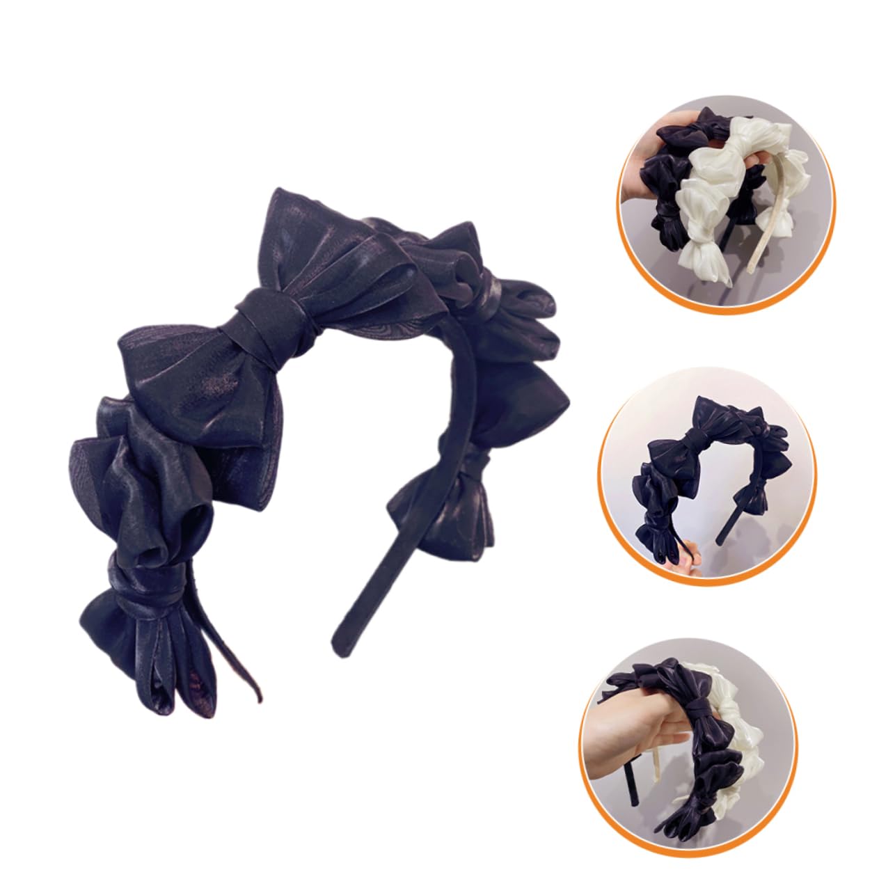 MAGICLULU 5 Pezzi Di Fasce Per Con Fiocco Di Per Donne Set Di Fasce Con Fiocco Copricapo Alla Moda Per Donne Per Cerimonie Cosplay