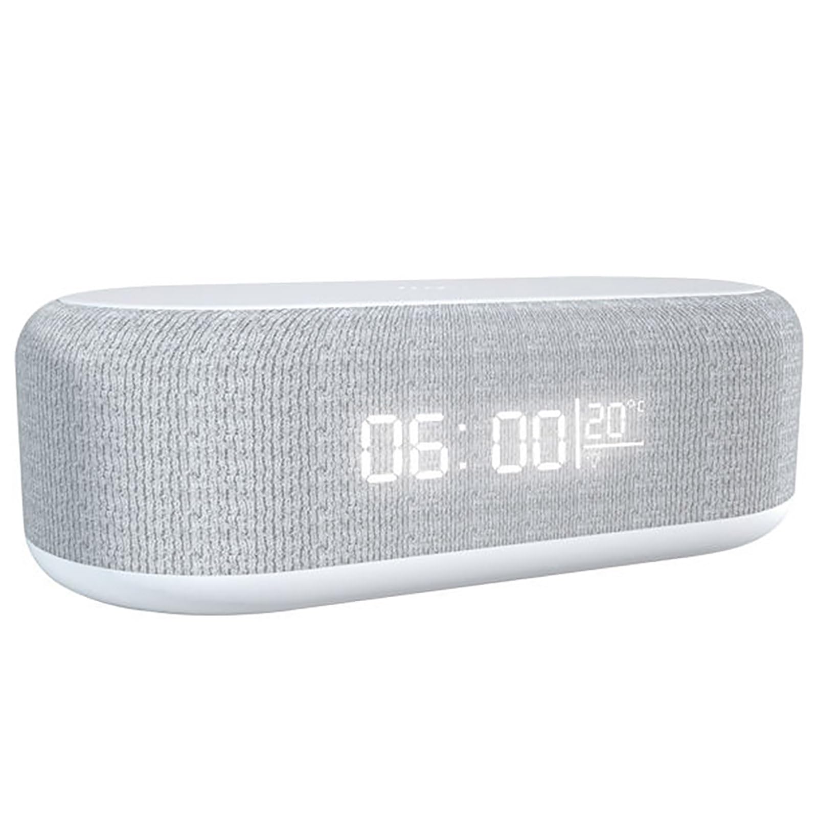 ELLENNE - Radio despertador LED con carga inalámbrica - Despertador con alarma con temporizador, luz nocturna, pantalla LED regulable