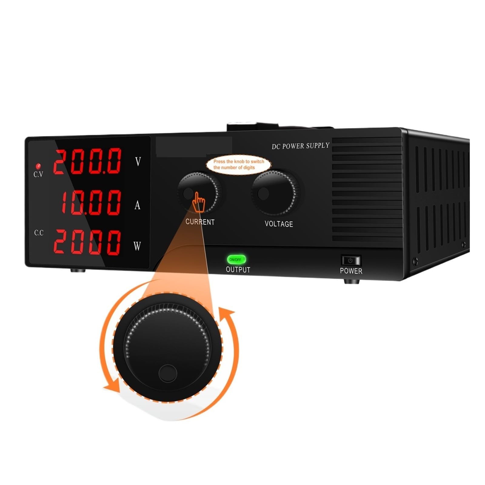 Alimentatore DC Regolabile Alimentatore Regolabile programmato in Tensione 300V 5A con interfaccia RS232, Alimentatore da banco 15V 100A 110V/220V(30V 60A 1800W RS232,110V)