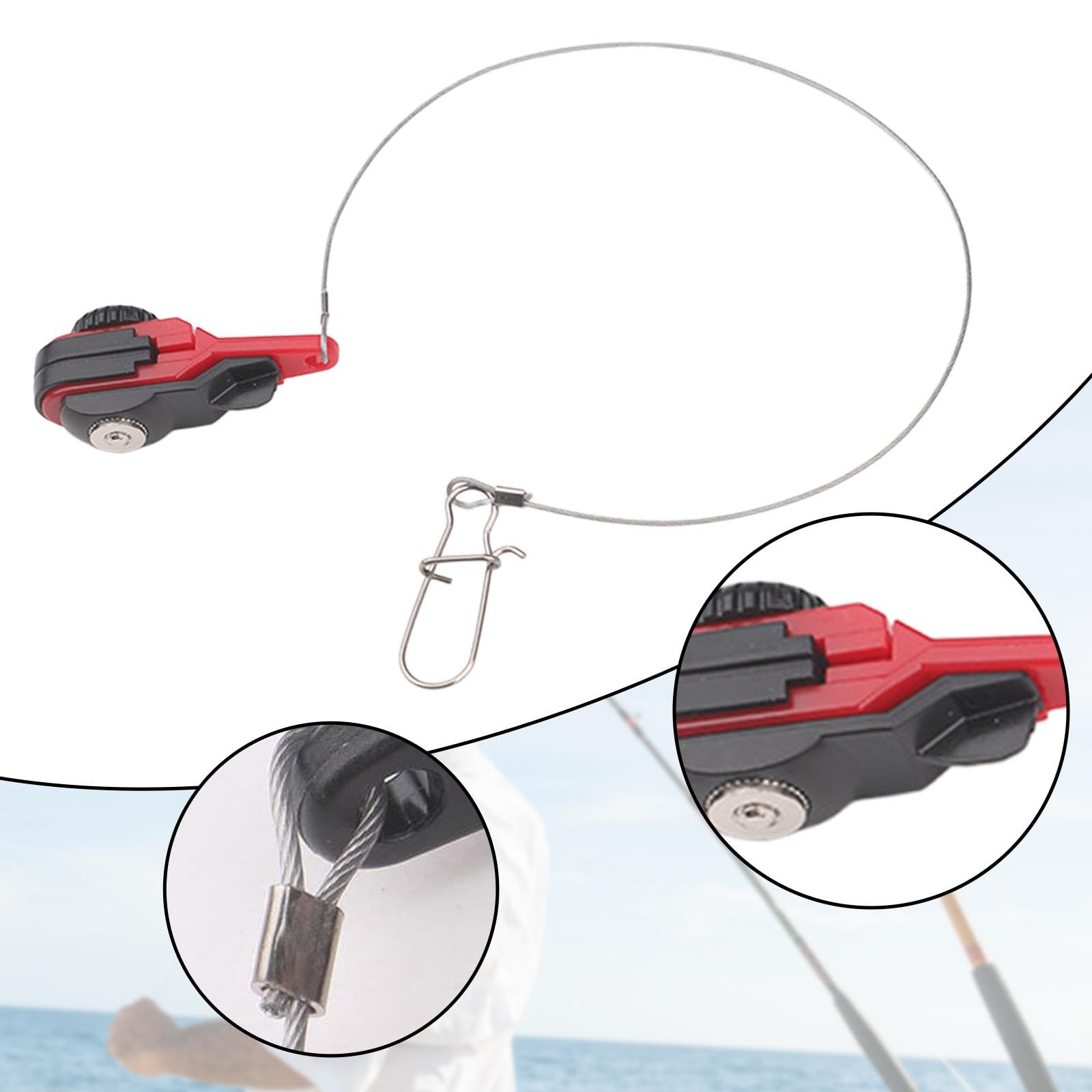 Vaveren Power Grip Line Release Clip Fishing Line Snap Clamp Heavy Tension Downrigger Release Clip 11.81inch Leader for Trolling Boat, S
