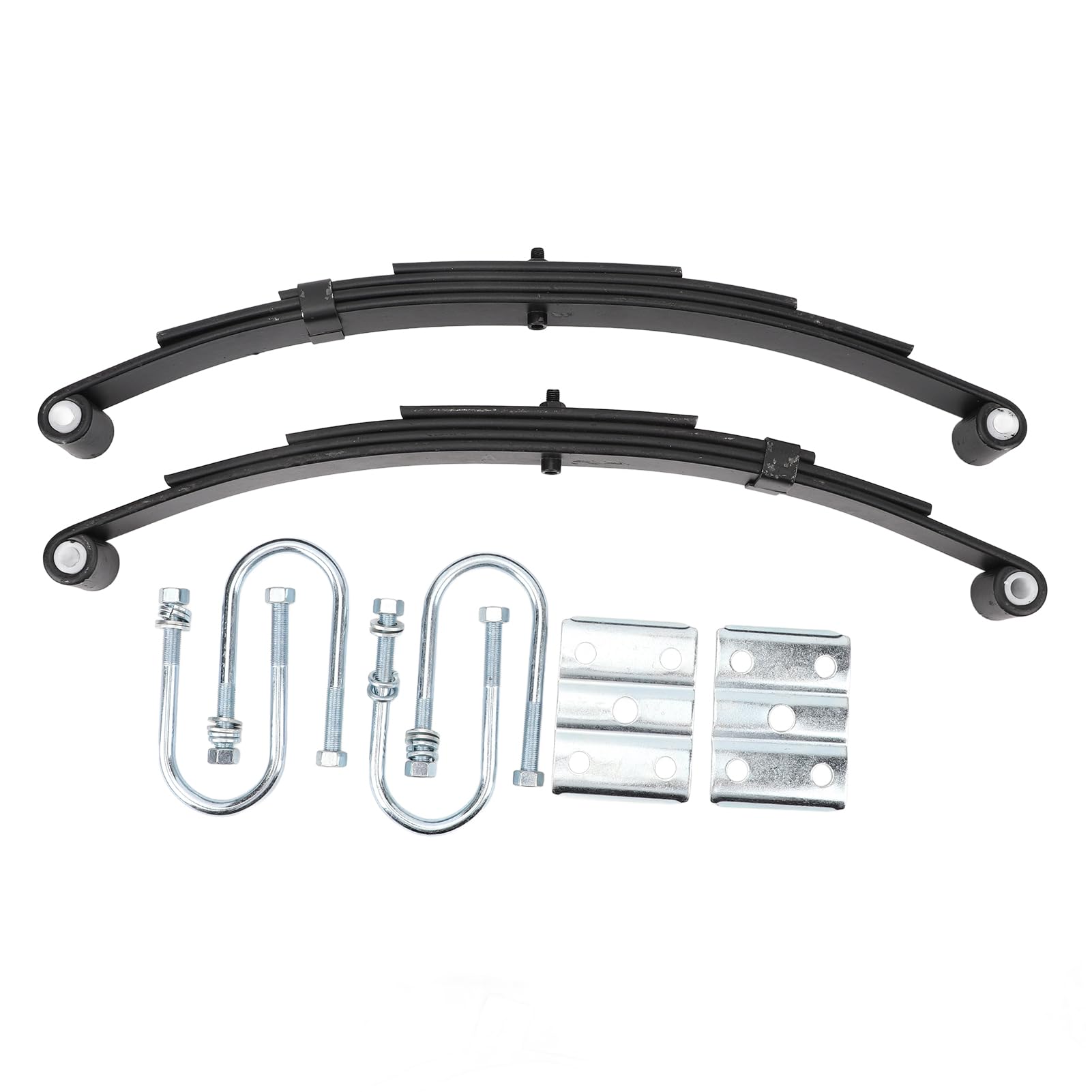 Leapiture 3500lbs Single Trailer Axle Suspension Kit Metal 4 Leaf Spring U Bolt Hanger Kit Leaf Spring Hanger Kit