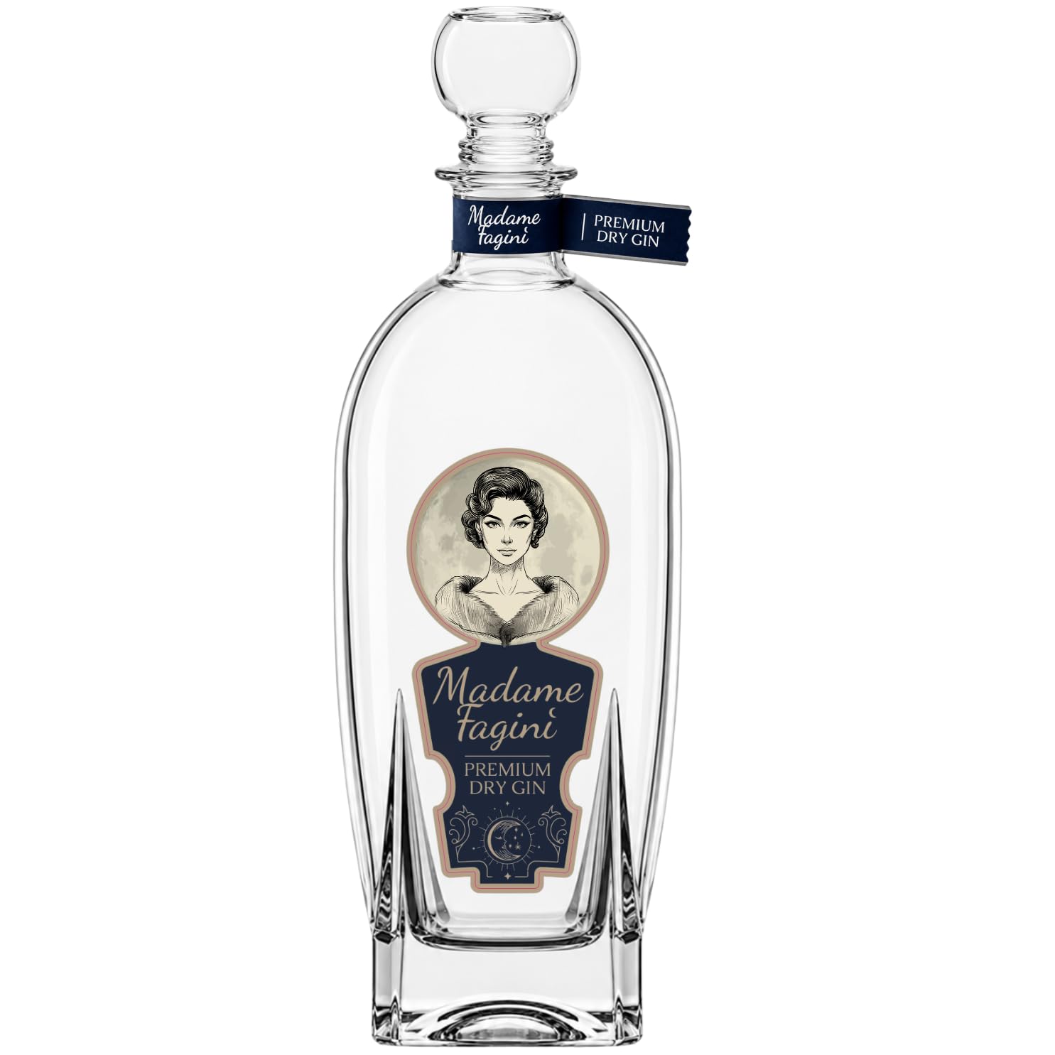 Madame Fagini Premium Dry Gin | Pur genießbar | Floral & würzig | Außergewöhnlich weich & exotisch | 15 exquiste Botanicals | Das perfekte Geschenk | Gin für Frauen | Frauen-Gin (Einzelflasche)