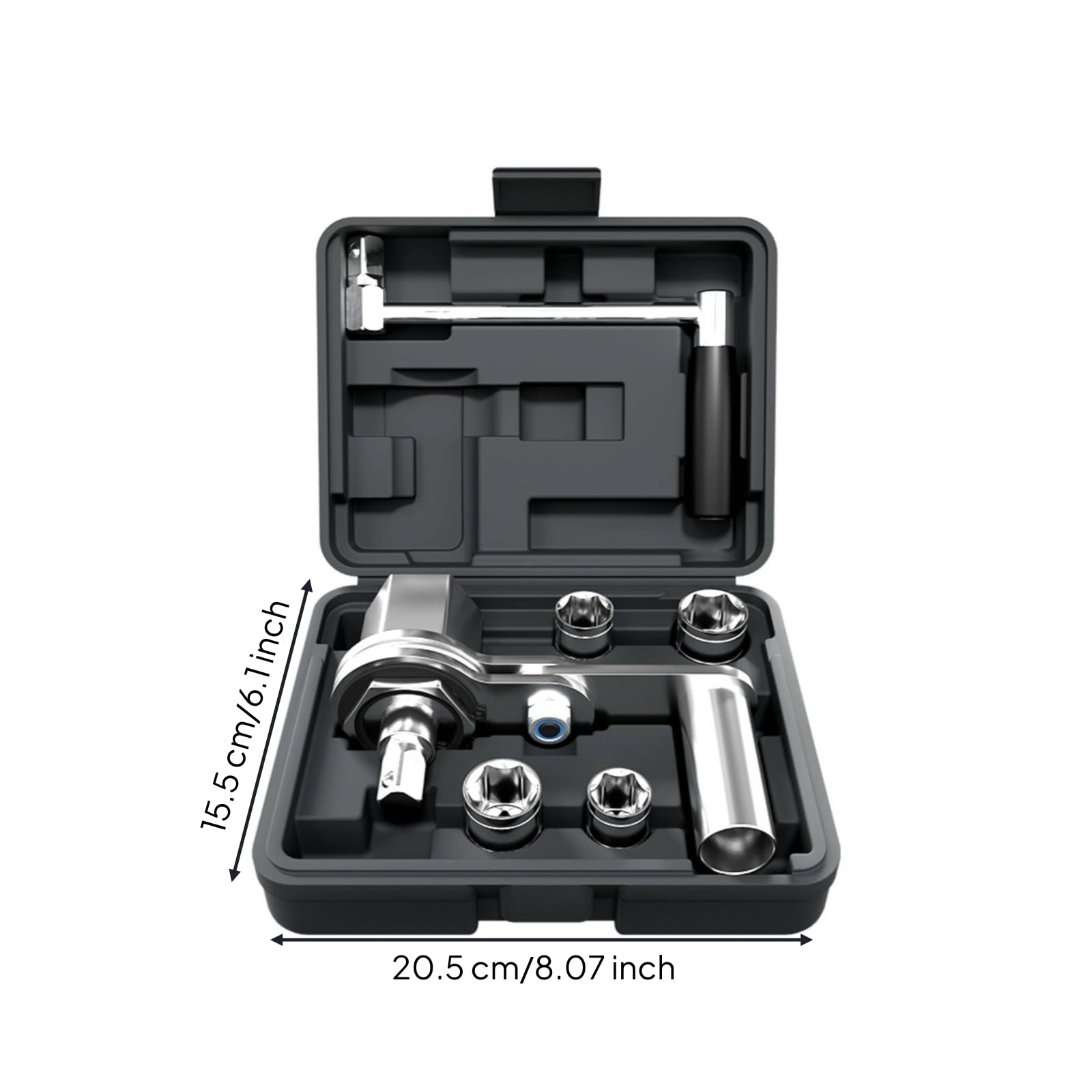 Harilla Clé à Démonter Pneu Clé à Douille Clé à Chocs Levier à Cliquet Effet Multiplicateur Acier 40cr Renforcé Douilles 17 Mm 19 Mm 21 Mm 22 Mm Coffret