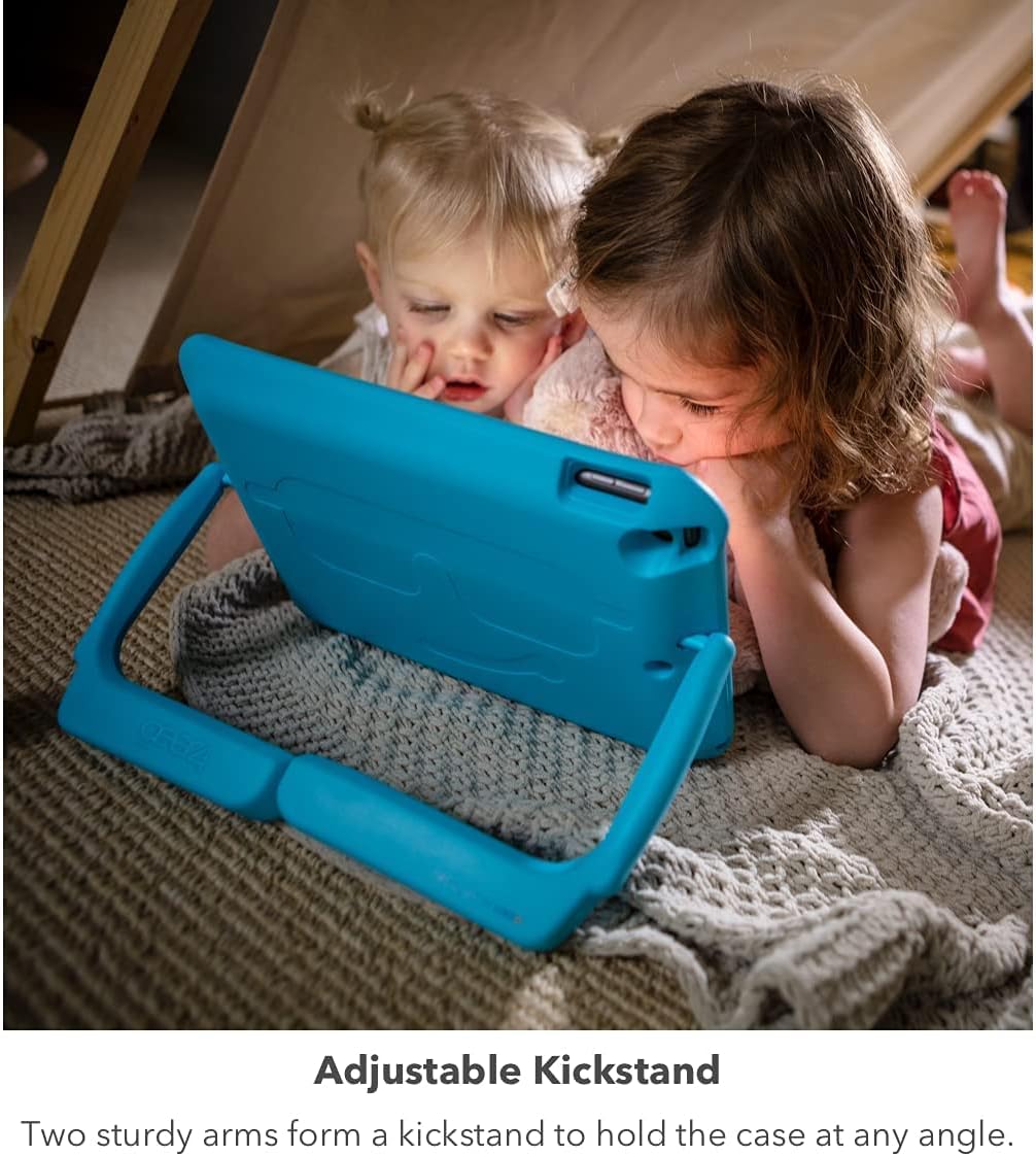 ZAGG Gear4 Orlando Case for iPad 10.2" 9th, 8th, & 7th Generation - Kids Tablet Case, Made with D3O, Case for Kids, Shockproof, Stand, Kids Case for iPad 9/8/7 Gen 10.2-Inch, Coral Pink