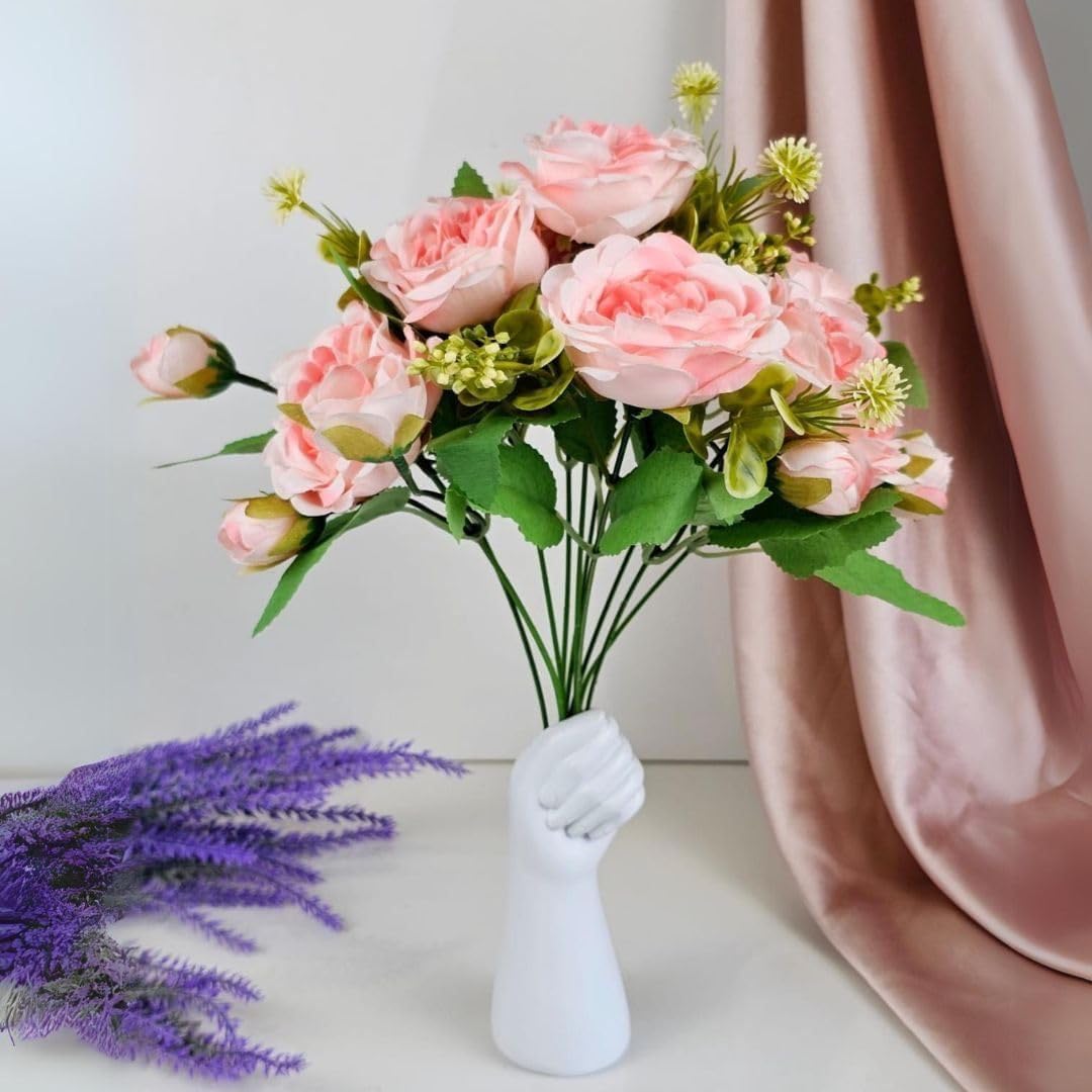 SATYAM KRAFT 1 Pcs Artificial Rose Peony Flowers for Gifting, Home, Room, Office, Bedroom, Living Room, Table, Anniversary Decoration (Without Vase Pot) (Light Pink) (B0D86MC2SZ) Amazon Price History, Amazon Price Tracker