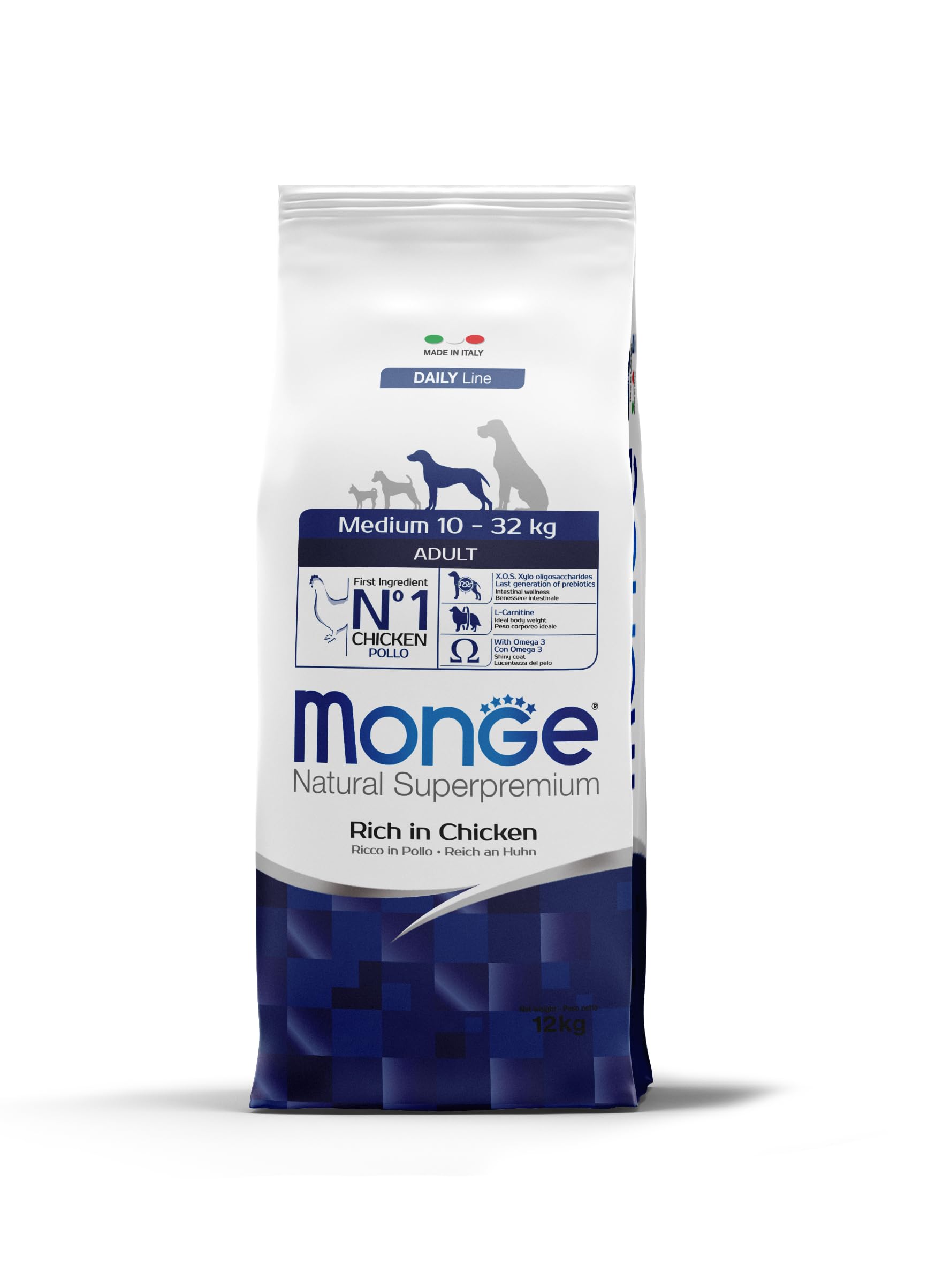 Monge Daily Line Medium Adult 12kg(Complete pet Food for Medium-Size Adult Dogs) (B0CY2R5DRY) Amazon Price History, Amazon Price Tracker