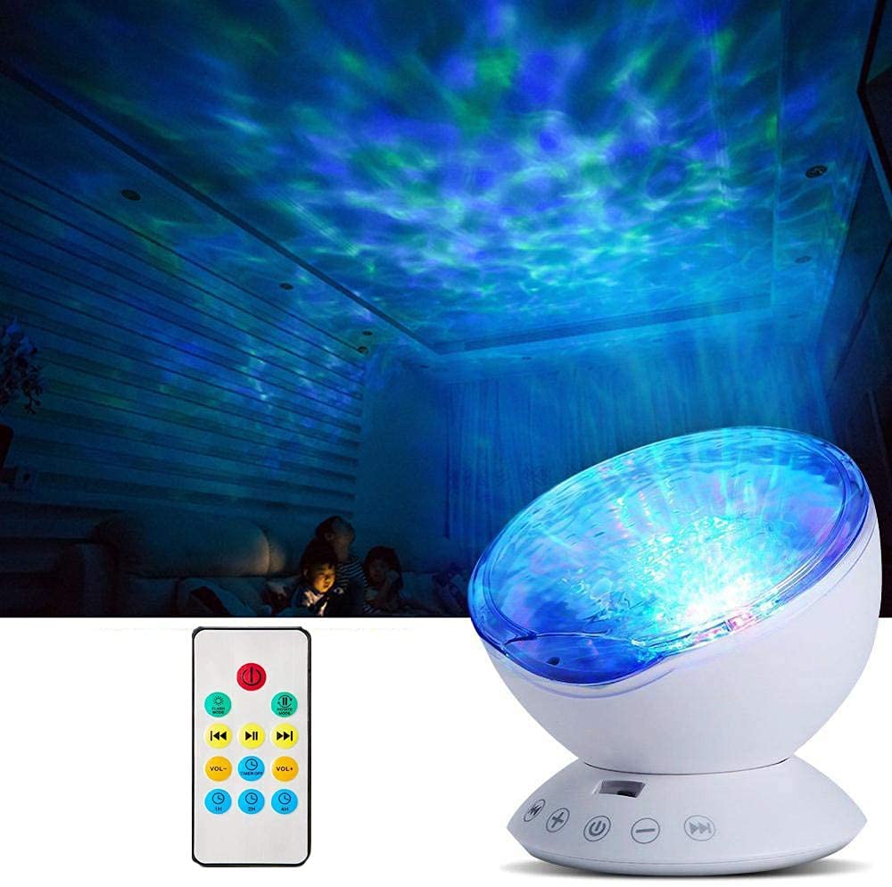 Buy Ostin Ocean Wave Projector Night Light with Remote Control,12 LED