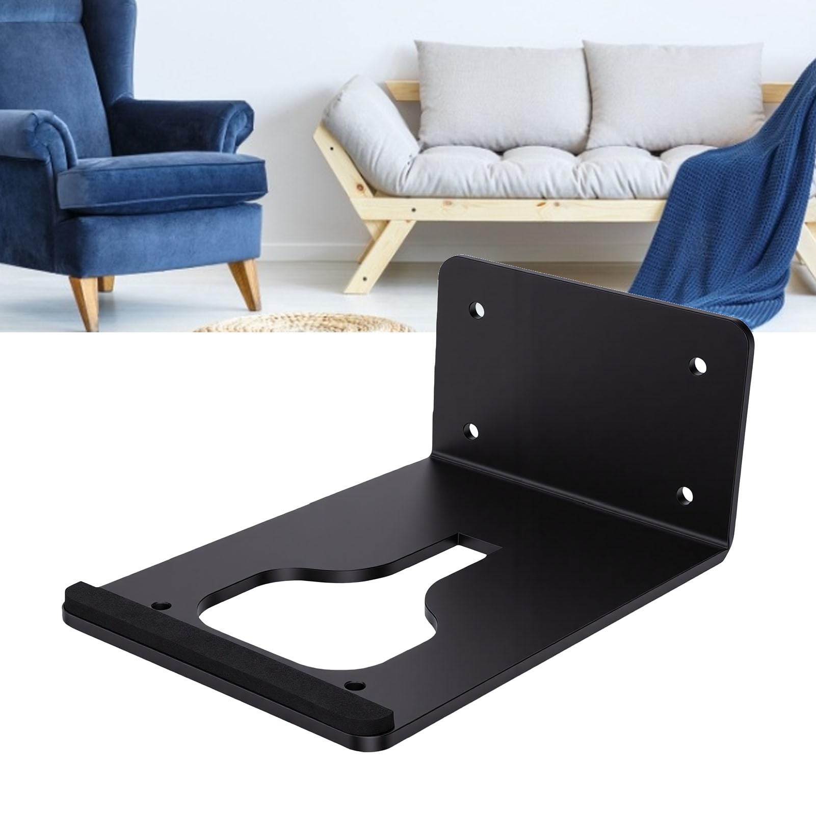Uchwyt ścienny do DenonHome 600 | Oszczędzająca miejsce elegancka metalowa półka, ukryty przód, grubość 5 mm, łatwa instalacja, stojak do montażu na ścianie