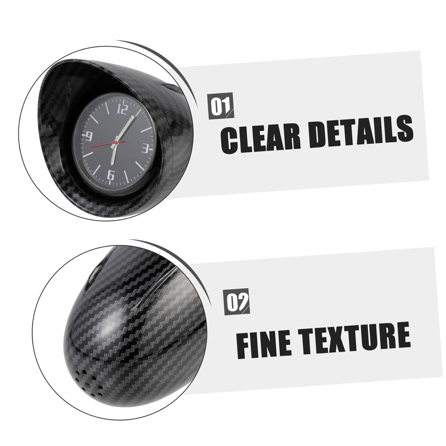 1Pc Luminous Car Clock Dashboard Timepiece with Dial Easy Installation Durable Design for Convenient Viewing Vehicles