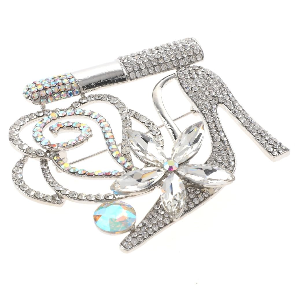 Large Crystal High Heel Shoe Brooch