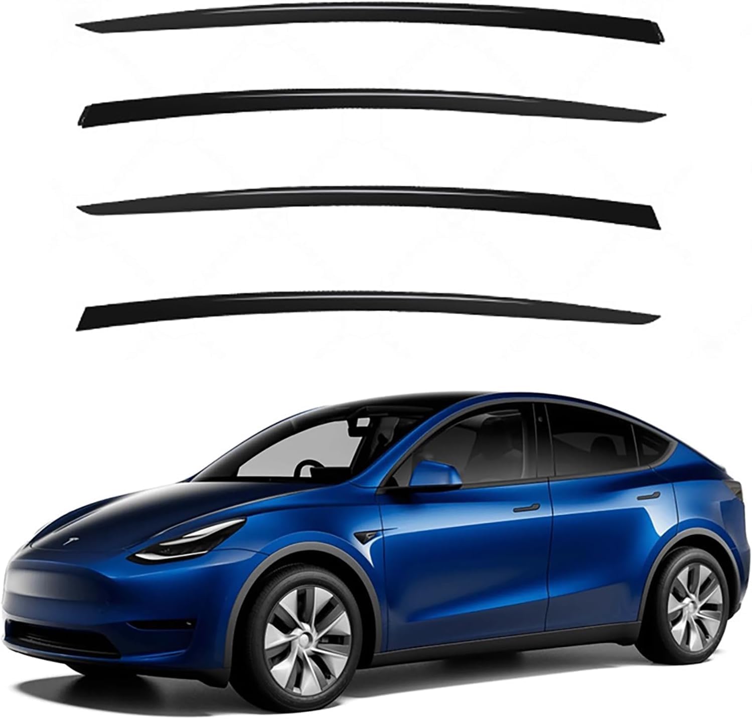 Car Wind Deflectors for Tesla Model Y 20202024 Smoke Window Sun Rain