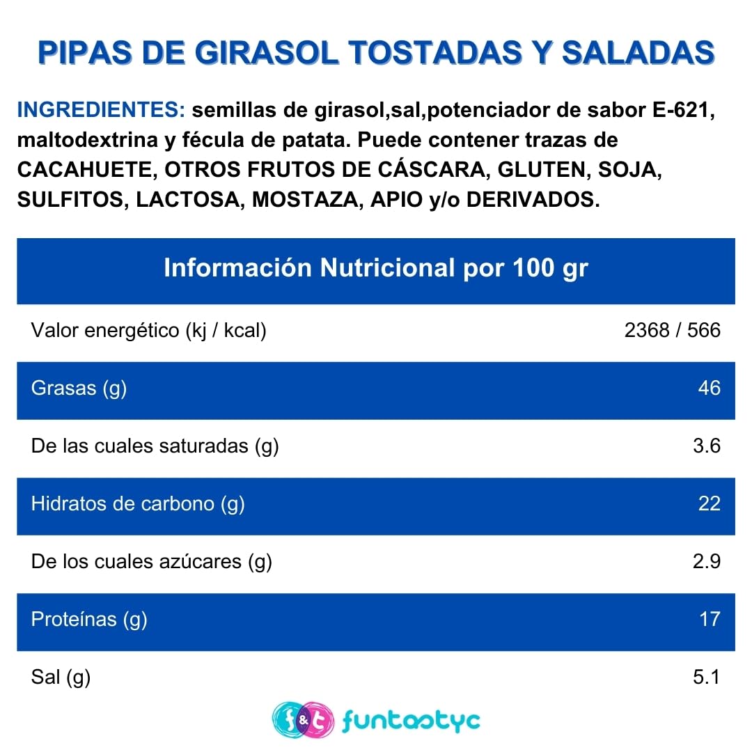 Pipas malagueñas | Pipas salerosas | Contiene Expositor con 10 Unidades (Con Sal, Malagueñas)