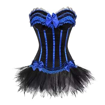 ADELCE Women's Burlesque Stripe Butterfly Bow Corset Body