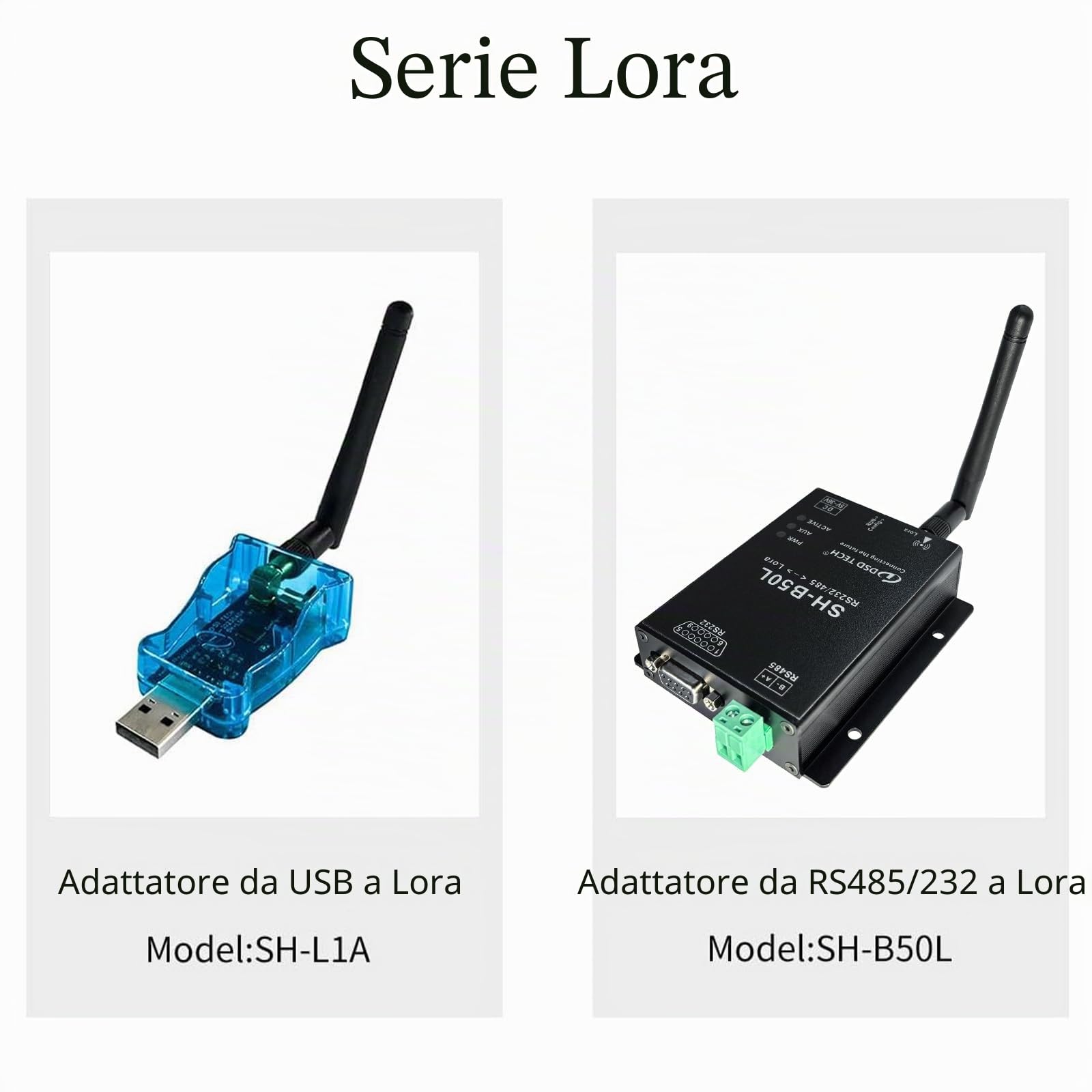 DSD TECH Lora Modulo SH-B50L RS485/232 a Lora Adattatore Lorawan Wireless Ricetrasmettitore