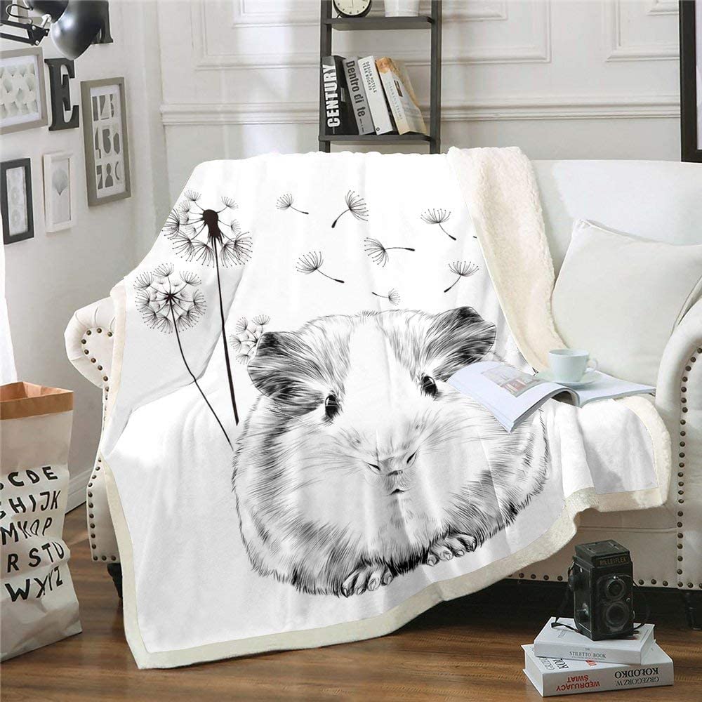 Couverture Polaire Douce Motif Cochon 100x130cm - Pour Enfants, Canapé, Lit, Toutes Saisons, Lavable Machine