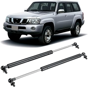 2PCS Front Bonnet Hood Lift Support Shock Gas Struts Bar Compatible for Nissan Patrol Y61 Y62 GU UTE Wagon 1997-2018 Car Accessories