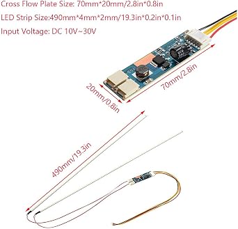 DC 10-30V LED Backlight Strip Light Kit CCFL LCD Screen to LED Monitor Module 490mm