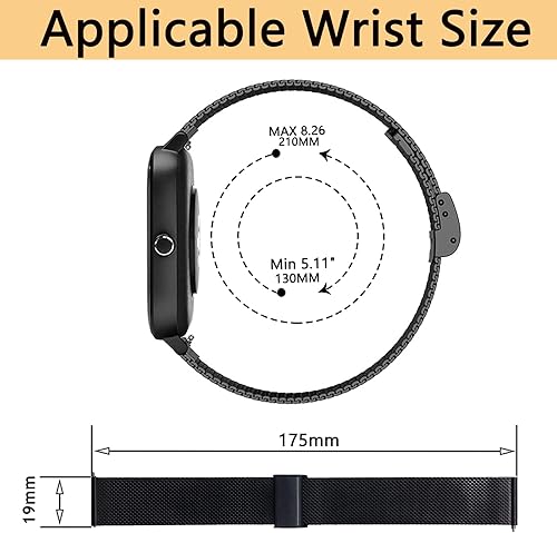 Vista 16 de Harikiri Correa de metal compatible con ID205L, correa de repuesto de 0.75 pulgadas para Veryfitpro, Yamay Fitness, GRV, Willful, Popglory, Rosado