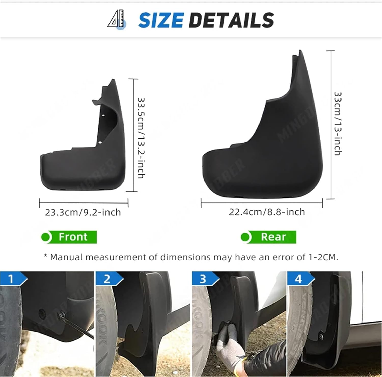 Car Mud Flaps Splash Guards Mudguards Mud Flap Front Rear Fender Compatible with BMW X5 E53 1999 2000 2001 2002 2003 2004 2005 2006