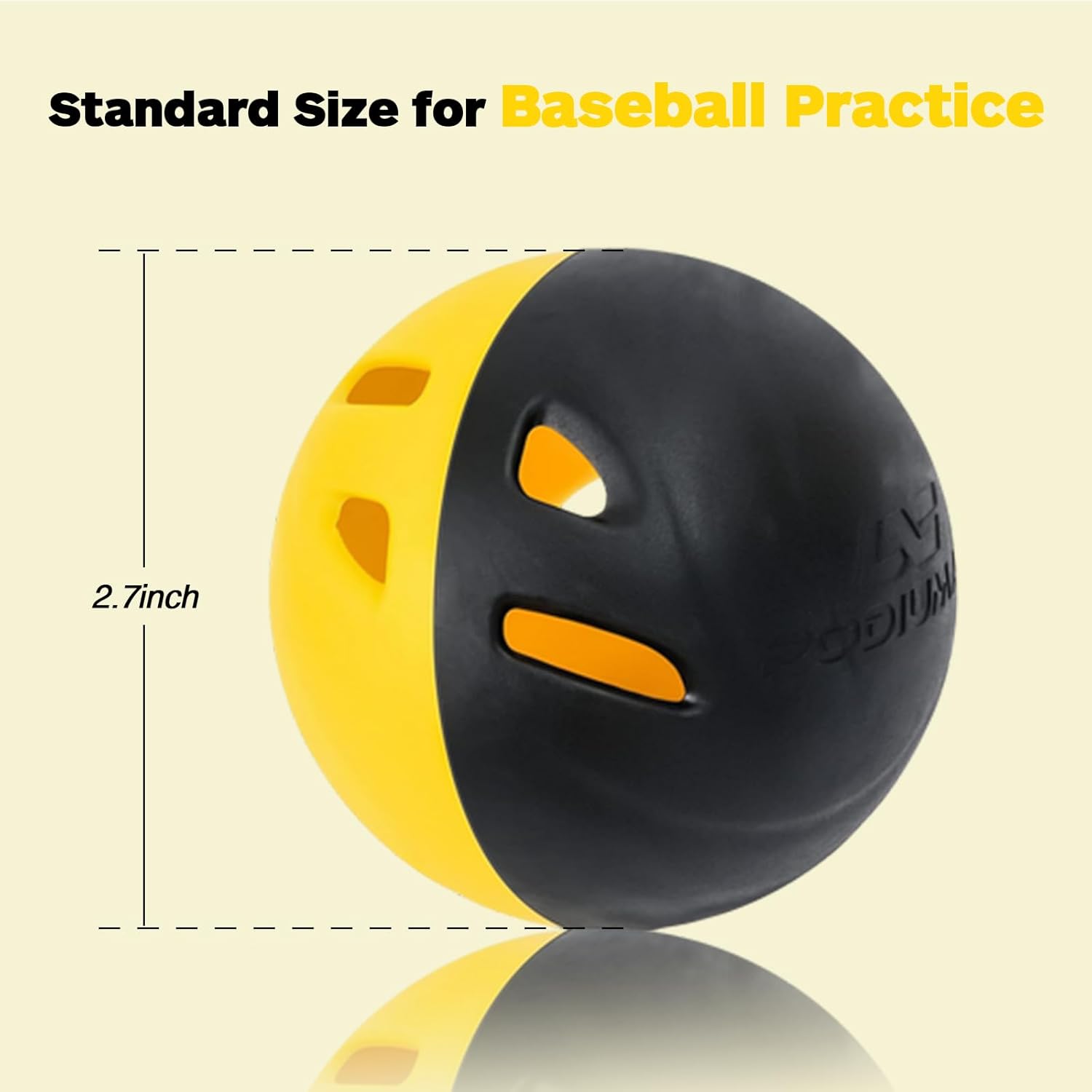 PodiuMax Limited Flight Baseballs, Wiffle Balls 12 Pack, Baseball Wiffle Balls for Hitting, Improve Swing Mechanics & Pitching Control, Perfect for Backyard Training - Image 5