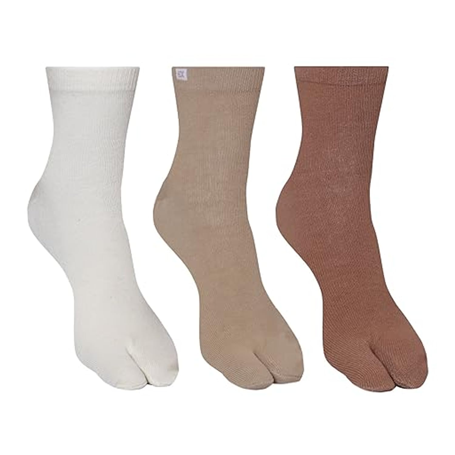 Regular Thumb Socks for Women, Made with Breathable, Anti Odour & Moisture Absorbent Combed Cotton with a Extra Durable Welt, Ideal For All Day Wear (Pack Of 3)