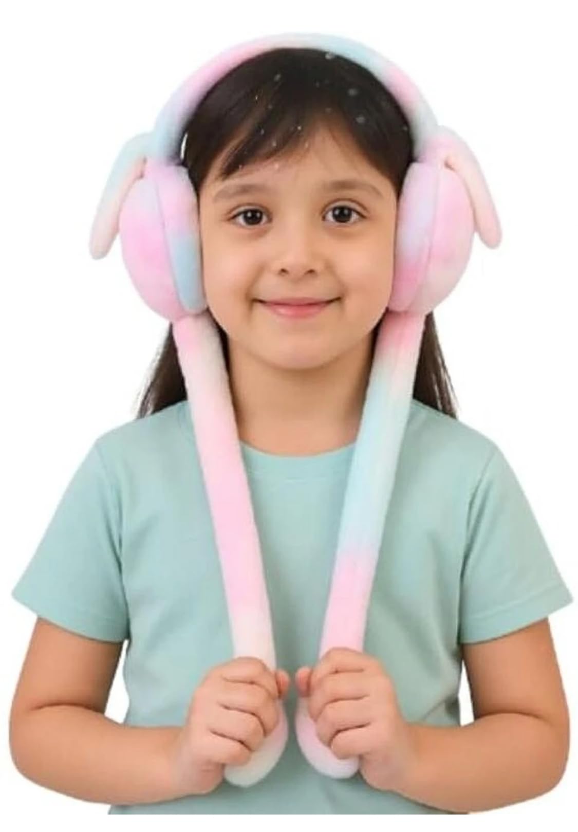 Trending Kids Winter Ear Muffs/Unicorn Rainbow & Rabbit Moving Ear Bunny Warmers with Chu Chu Sound/Soft Plush Hair Cover for Girls, Boys & Adults/Cute Winter Muffler Headband – Random Colours,1 Pc-image-43