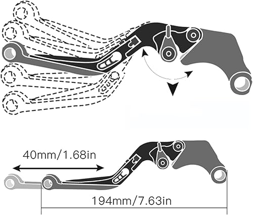 Miniatura 3 de Para Yamaha y Ha TENERE 700 2019-2020 Tenere700 XTZ 700 XTZ700 Mango Embrague de freno Accesorios de motocicleta Palancas de embrague de freno