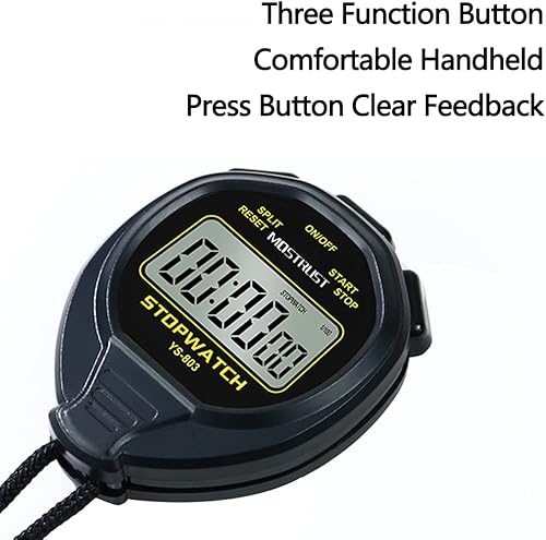 Miniatura 5 de Cronómetro digital simple, cronómetro básico de 130, sin campanas, sin reloj, sin alarma, silencioso, apto para niños, encendidoapagado para