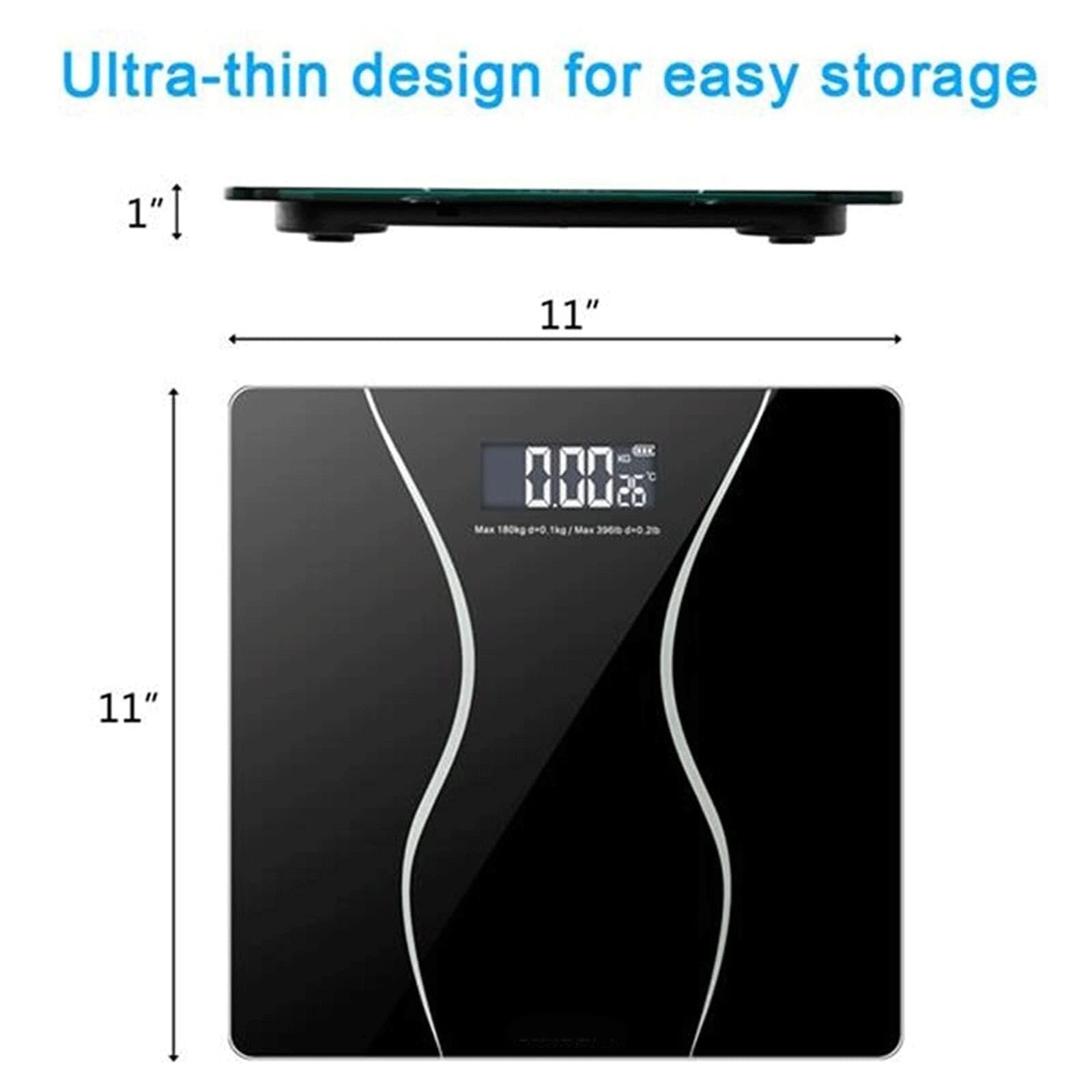 Báscula digital para medir el peso corporal escala de grasa corporal báscula de baño digital báscula de baño (rosa)