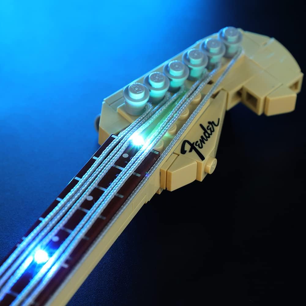 Kyglaring LED Light Kit Compatible with Lego Set 21329, Lighting Accessories Compatible with Ideas Fender Stratocaster, Lights Only (Model Not Included), Classic Version.
