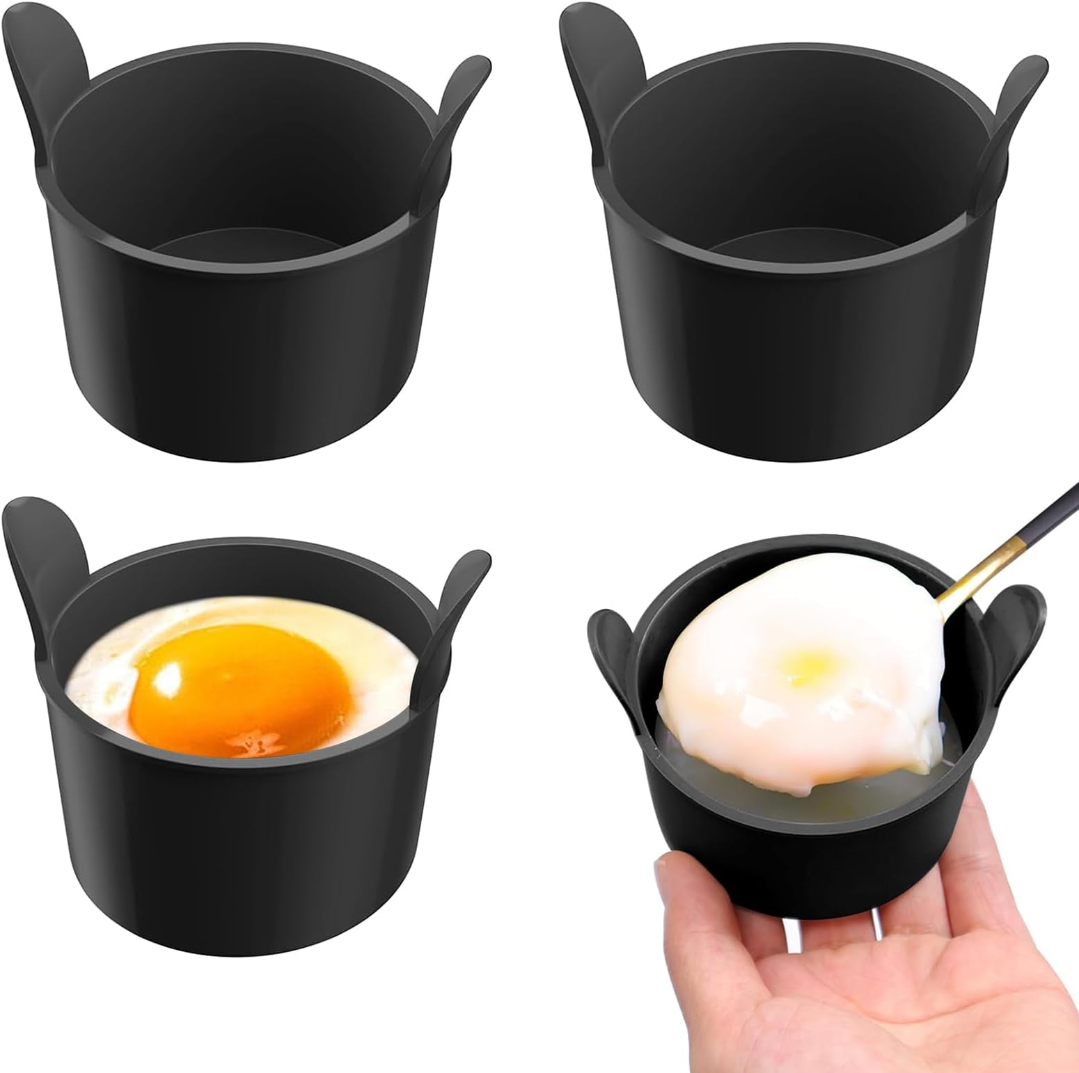 Silicone Egg Poachers, Nonstick Egg Boiler Poacher, Poached Cooker Cups, Cooking Mold for Air Fryer, Baking Oven, Microwave