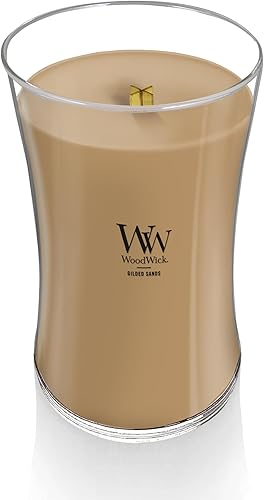 Vista 138 de WoodWick - Vela mediana de reloj de arena, aroma Fireside, cera de mezcla de soja prémium, se agrieta mientras se quema, perfecta para regalo, 9.7