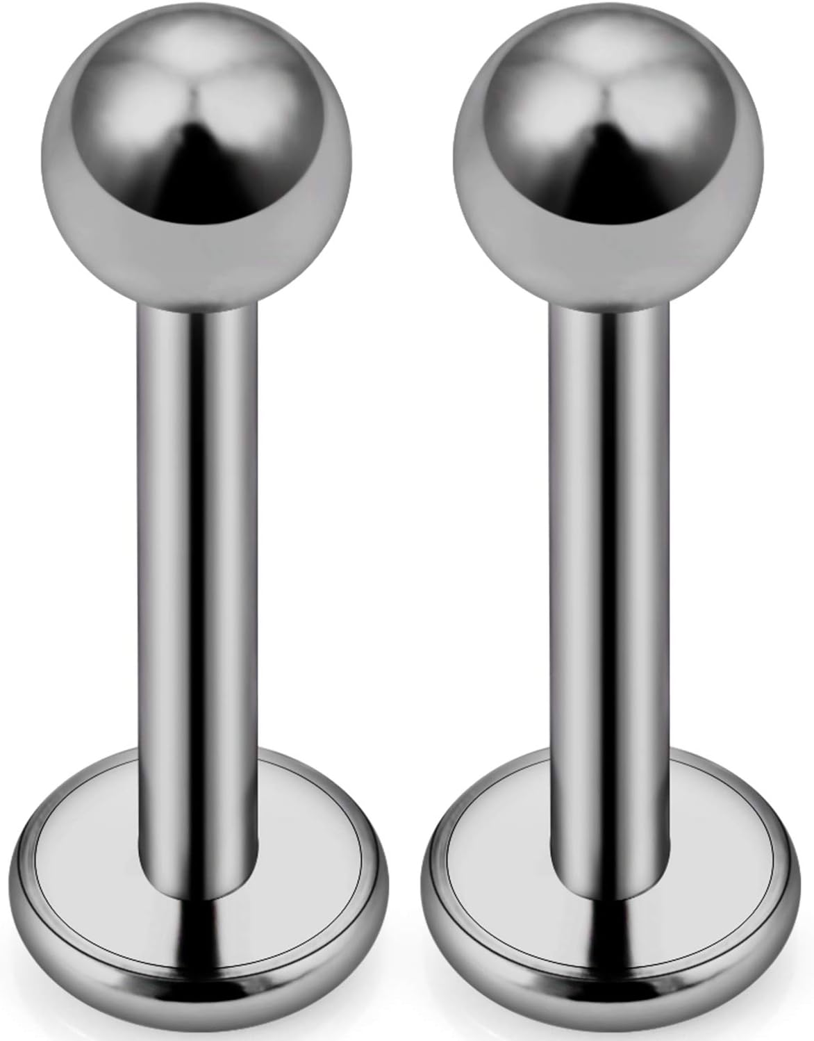 SCERRING 2-8PCS 16g G23 Titanium Labret Monroe Lip Tragus Cartilage Earring Ring Stud Piercing Jewelry 6mm 8mm 10mm 12mm