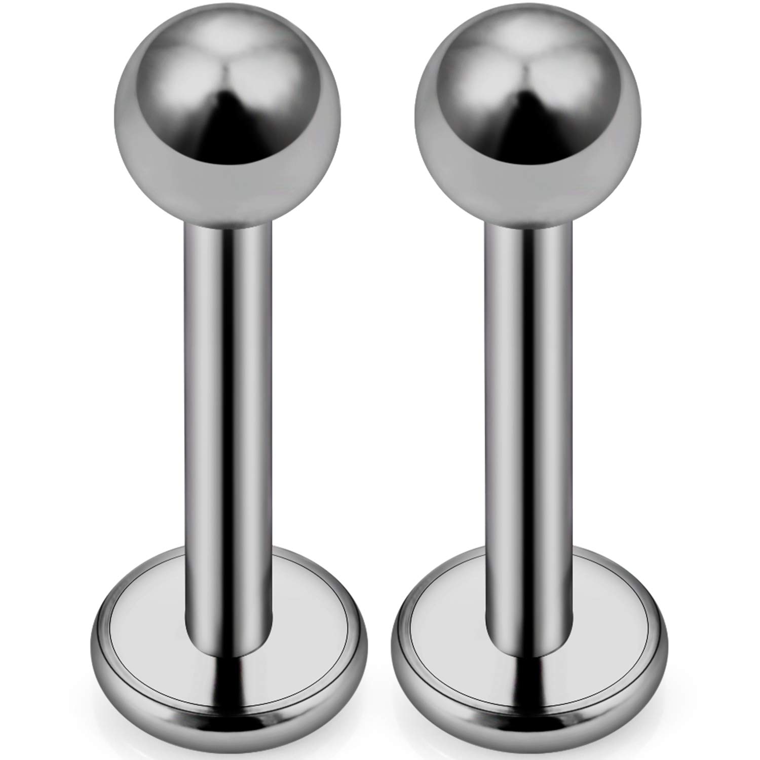 SCERRING 2-8PCS 16g G23 Titanium Labret Monroe Lip Tragus Cartilage Earring Ring Stud Piercing Jewelry 6mm 8mm 10mm 12mm