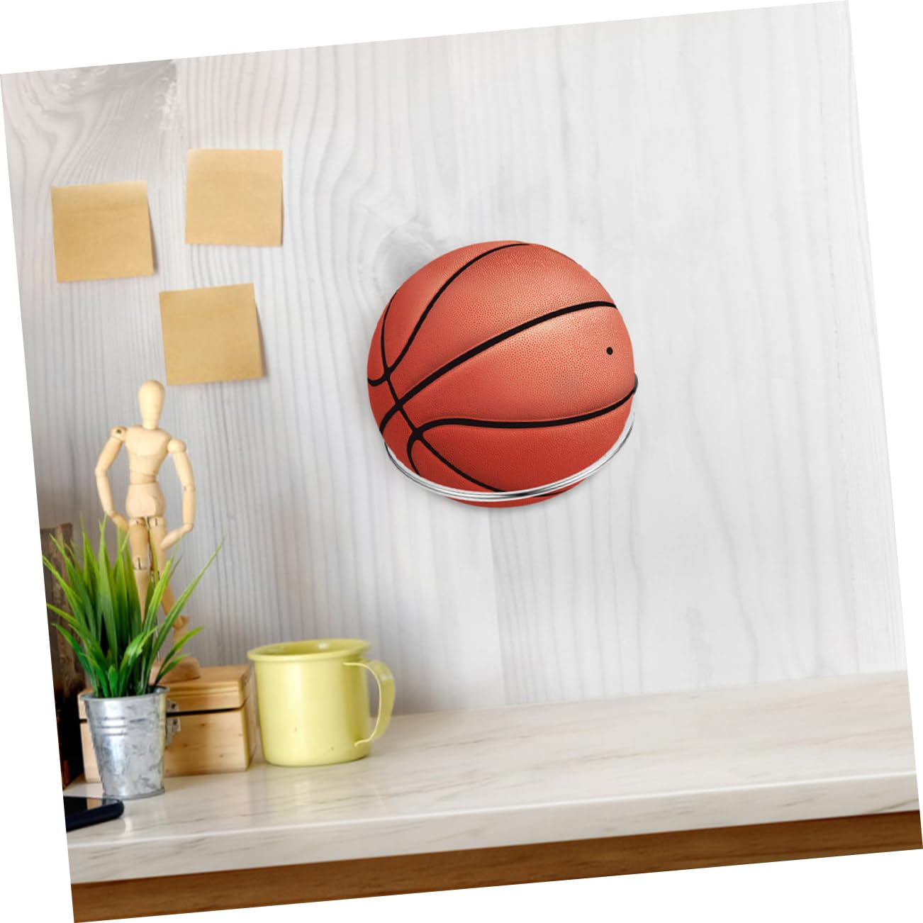 INOOMP Soporte De Bola Soporte De Pared para Soporte De Baloncesto Poseedor Titular De Rugby De Fútbol Estante De Baloncesto De Gimnasio Planchar