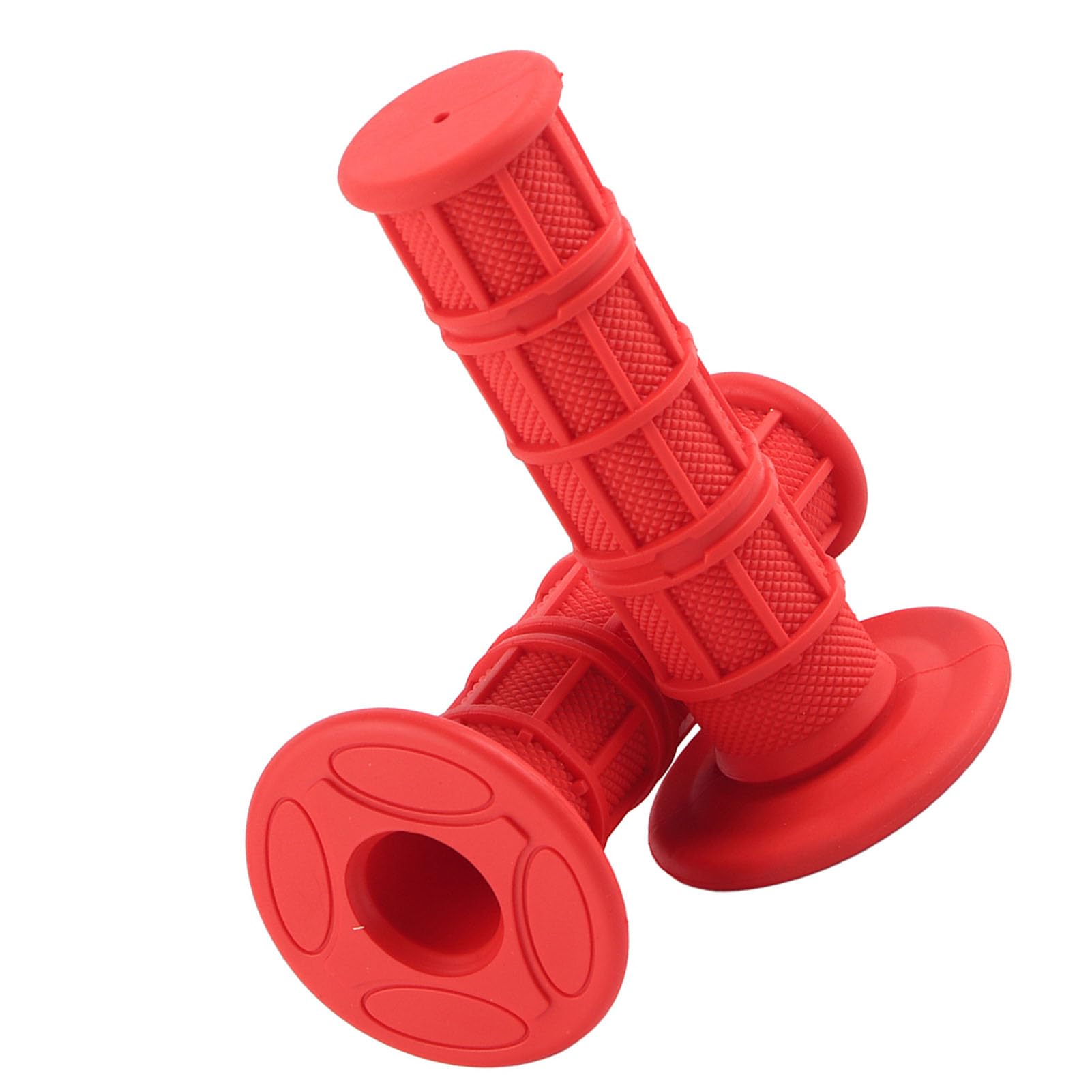 Uchwyty na kierownicę motocykla, 1 para 22 mm, 7/8 cala, uniwersalne gumowe uchwyty do motocykla, antypoślizgowe uchwyty na kierownicę (czerwony) poigne motocross atv grips red atv h