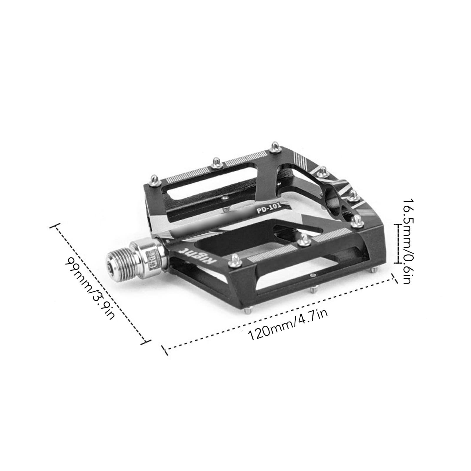 2 szt. Uniwersalny pedał do roweru górskiego zamiennik antypoślizgowe pedały łożyskowe ze stopu aluminium CNC (Black)