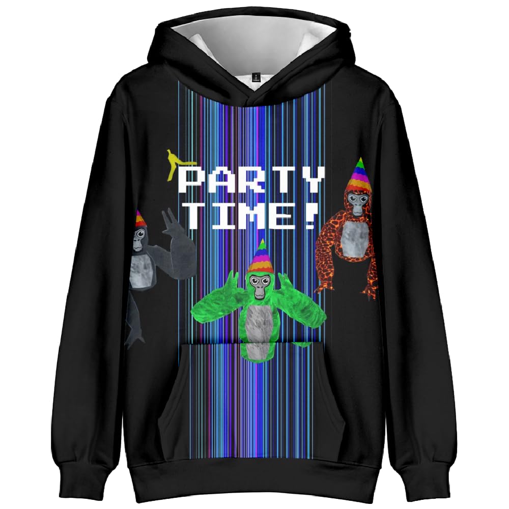 Cljku Boys O Kids Gorilla Tag Character Group Hoodie Gorilla Tag 3D Figure Printed Sweatshirt For Fans Gift (,9-10Years)