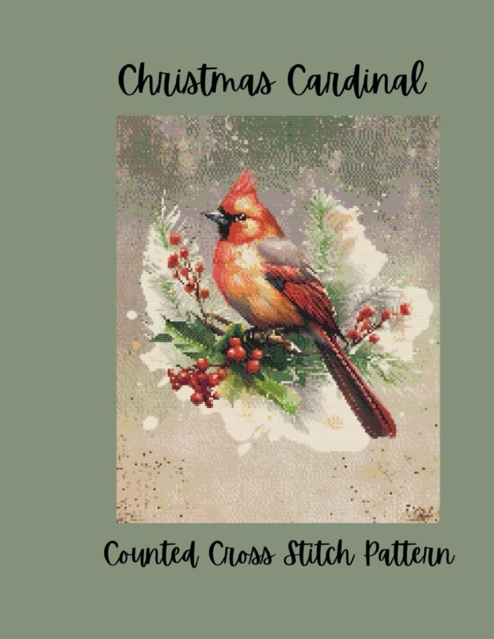 Christmas Cardinal: Counted Cross Stitch Pattern