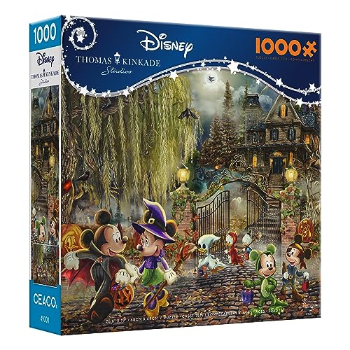 Ceaco 3183-7 Thomas Kinkade - Disney - Mickey And Minnie Halloween Fun - 1000 Piece Jigsaw Puzzle thumb #2