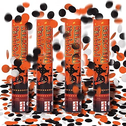 Halloween Konfetti Kanone*4pcs, XiXiRan Party Popper Halloween Cover