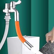 RexezGuardz Universal 360 Degree Foaming Extension Hose Tap Hose Universal Tap Extension Pipe Splash-Proof Extension for Tap's with Connection (30 Cm | Multi-Colour)