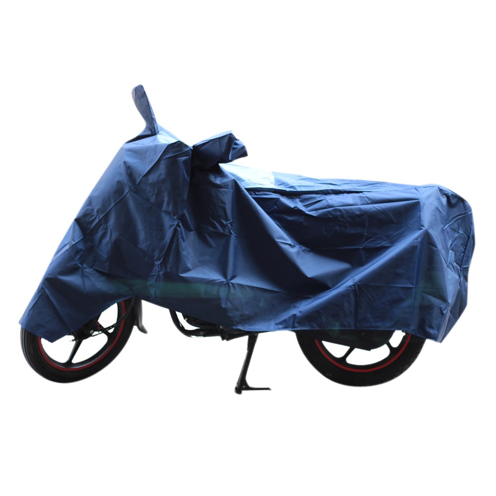 R.J.VON - American Matty Waterproof Coating Bike Body Cover with Mirror Pockets Blue - Hero Motocorp Cbz Ex-treme