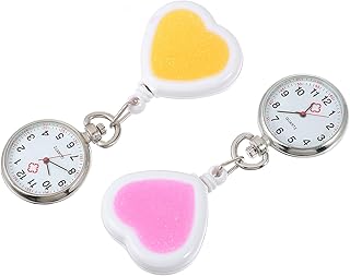 2 Peças Relógio De Bolso Retrátil Relógio Médico Enfermeira Lapela Pin Relógio Relógio De Peito Relógio Esportivo Relógio Bonito Relógio De Bolso Para Pendurar Relógio Enfermeira