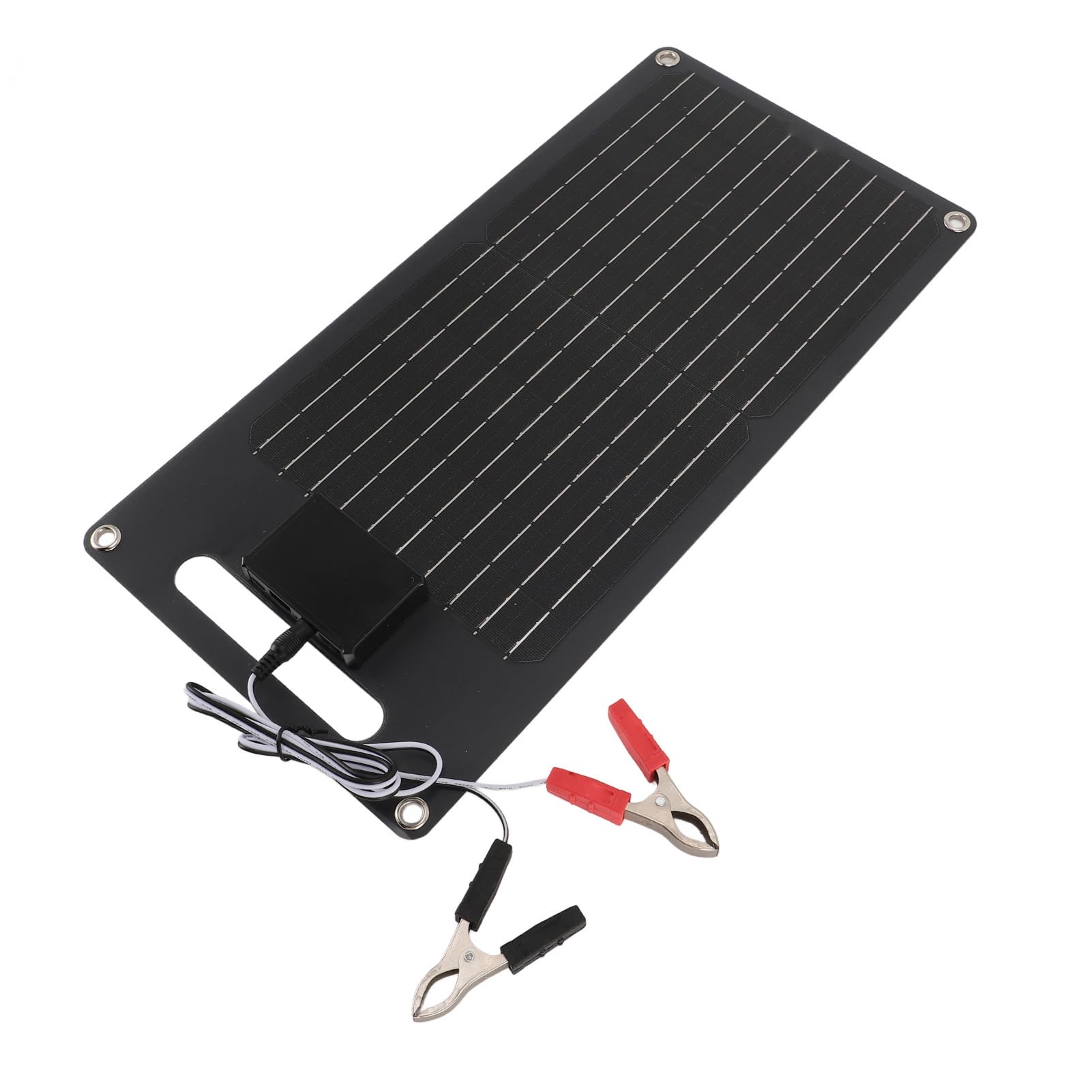 Panel Solar de 50 W, 12 V, 24 V, Panel Solar Monocristalino de Alta Eficiencia, Cargador USB Dual para Batería de Vehículo y Carga de Teléfono Móvil