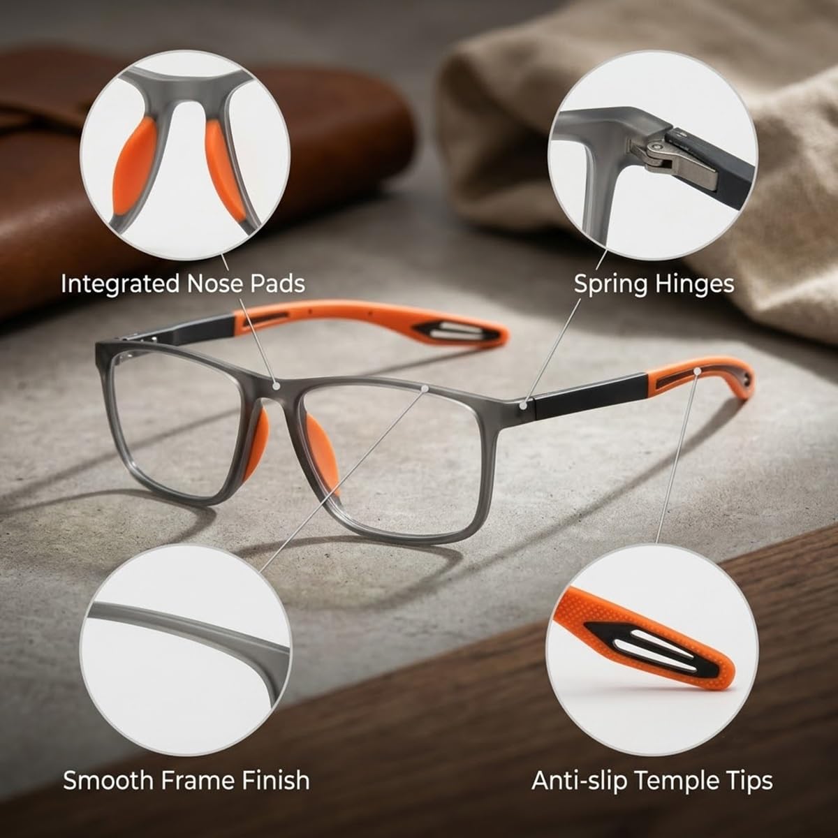 Generisch Selbsttönende Lesebrille 3er-Pack, Leichte Bequeme Quadratische Rahmen Lese Brille, Anti-Müdigkeit Computerbrille Für Herren Damen +100,+200,+300