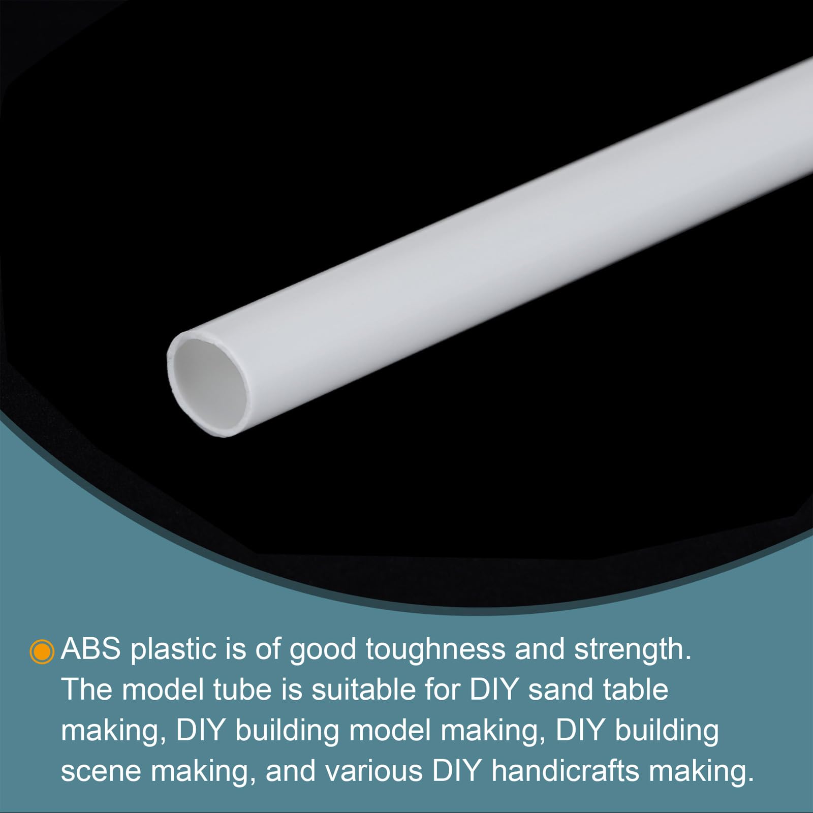 QUARKZMAN 10pz Tubo Plastica Abs per Modelli Plastica 8x500mm Bianca Facile Lavorare per La Realizzazione di Modelli Architettonici Fai Te