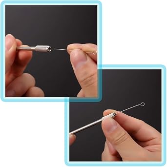 Hotop 2 Pcs Inoculation Loop Mycology Reusable Inoculating Loop with 90 Replaceable Metal Nichrome Inoculating Loops Agar Rod for Microbiology Mushroom Cell Culture Science Education Supplies Lab Tool