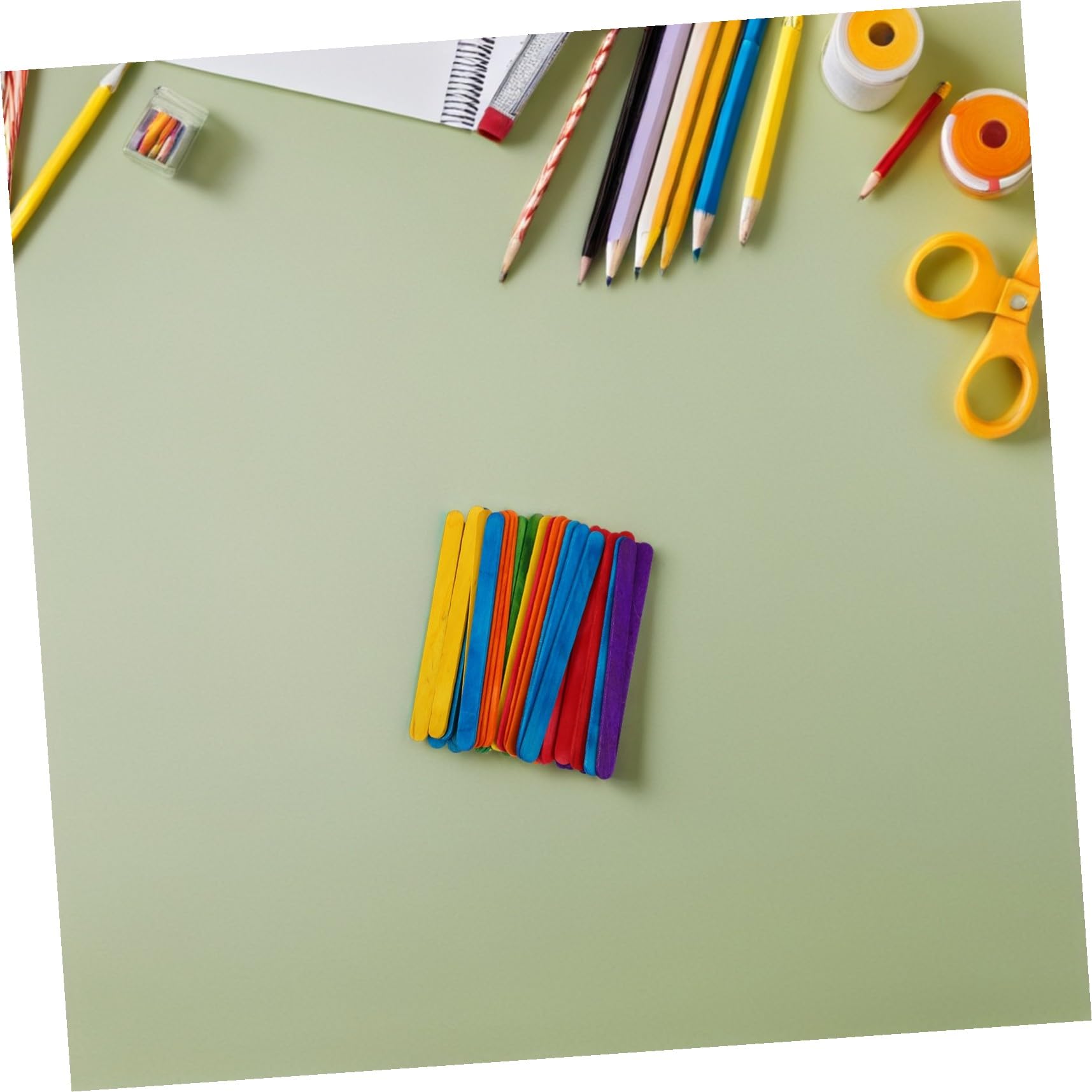 Angoily 500 Palitos de Helado de Madera para Manualidades Palitos de Piruleta para Proyectos Escolares y Repostería Reutilizables para Niños